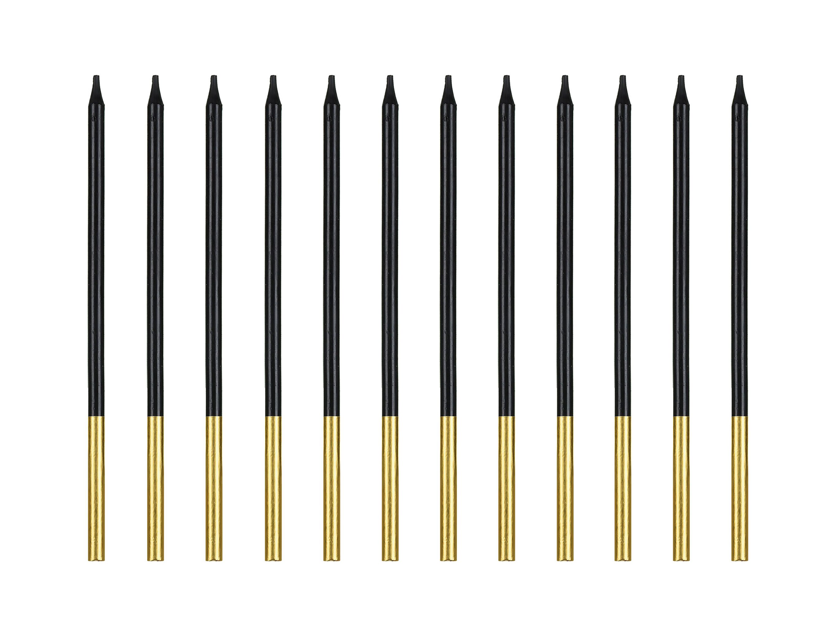 partydeco Geburtstagskerze, Geburtstagskerzen 14cm glatt 12er Set Schwarz G günstig online kaufen