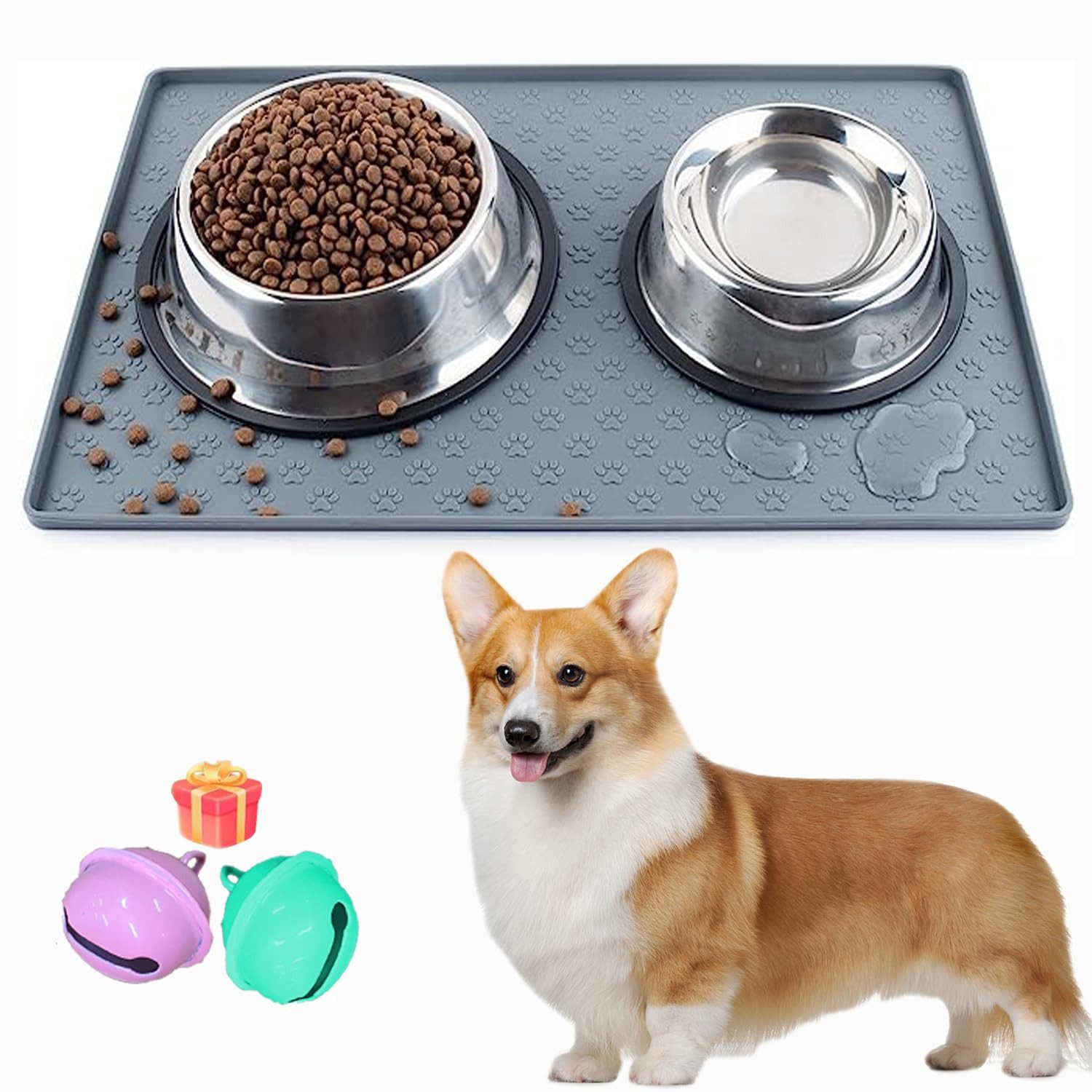 Napfunterlage Haustiertischsets für Hunde und Katzen, wasserdicht und rutschfest;