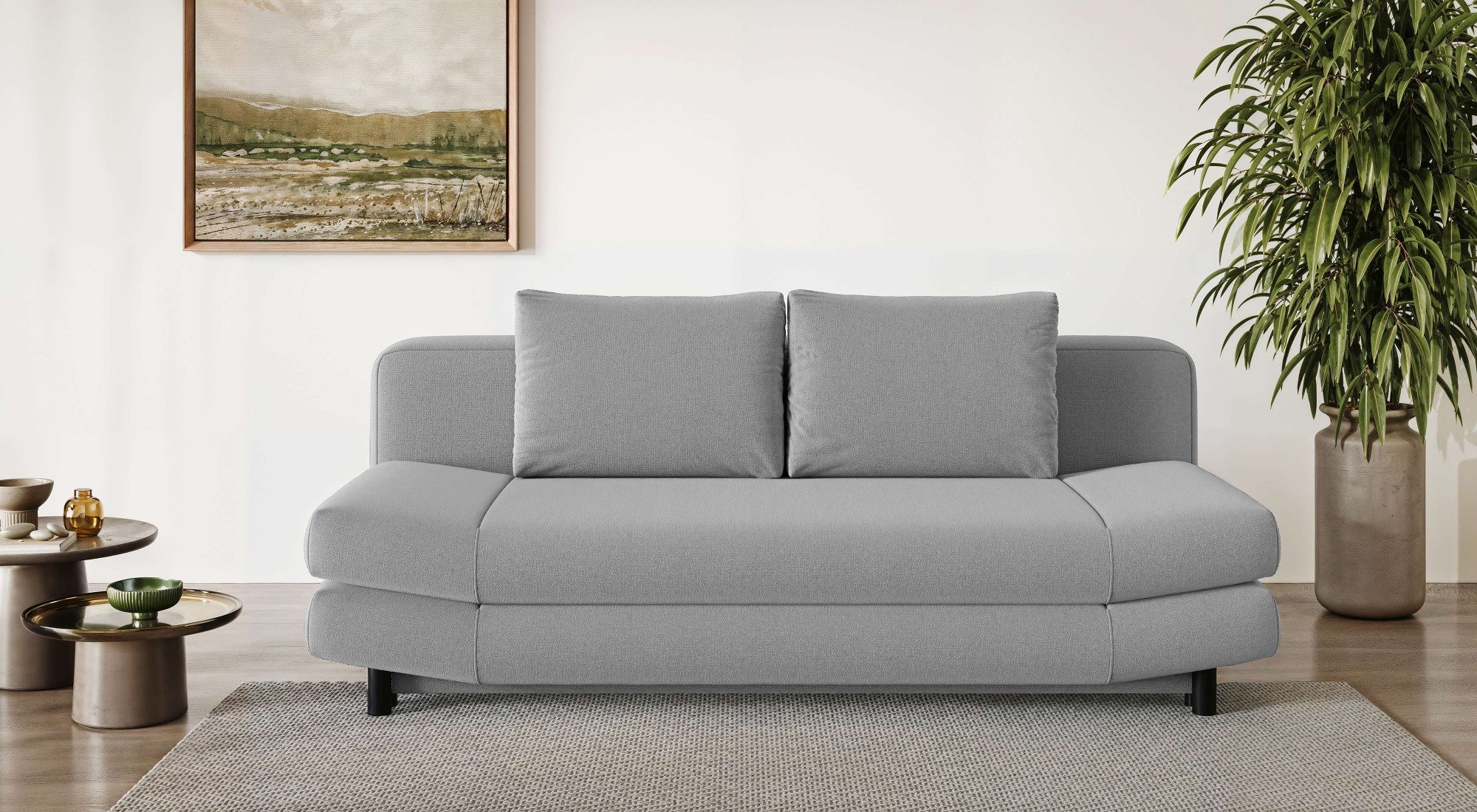 Home affaire 3-Sitzer LENNARA Schlafsofa mit Bettkasten, Maße B/T/H: 209/96/86 cm, Sofa mit Wellenunterfederung, hoher Sitzkomfort