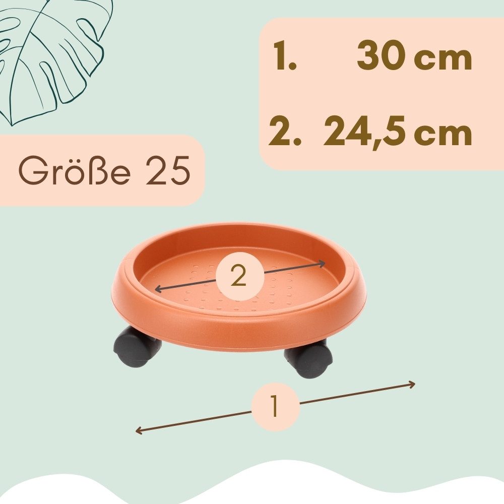 GarPet Pflanzenroller Pflanzenroller Rund Rollbrett Pflanzen Untersetzer Bl günstig online kaufen