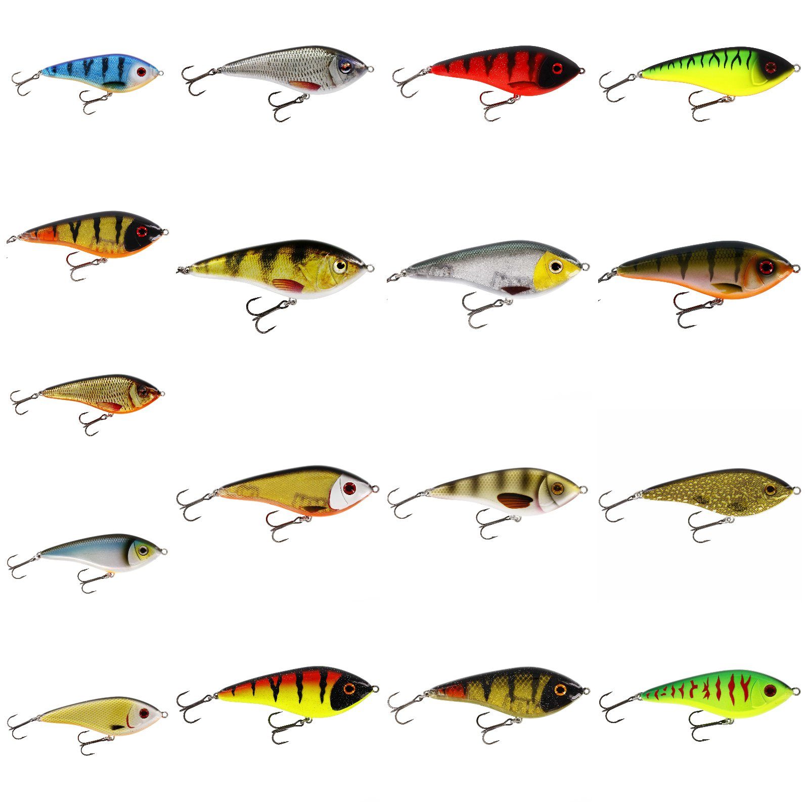 Bait Bash 12cm Swim Jerkbait Fishing Sinking Kunstköder, Westin Perch Ice