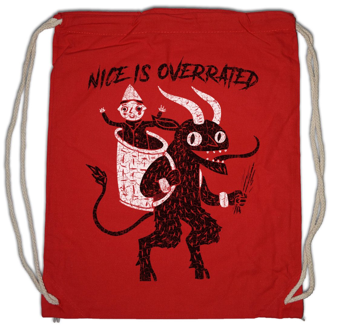 Turnbeutel Nice Is Overrated Turnbeutel Teufel Skull Schädel Devil Satan