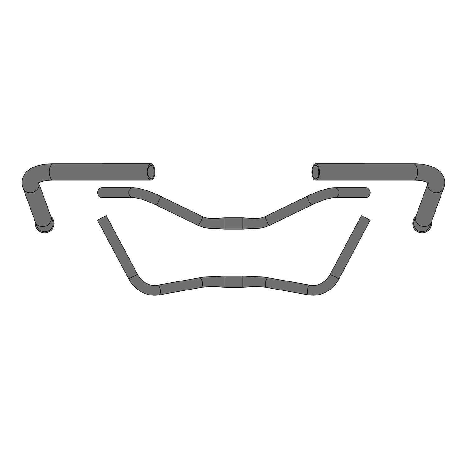 Ergotec Fahrradlenker ergotec Lenkerbügel Country Ø254 mm Micro Alloy Steel Alu Look, Level 3