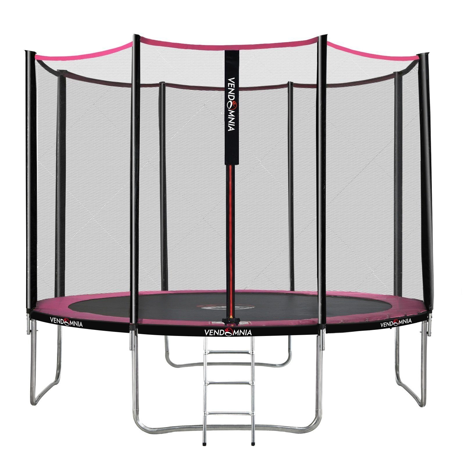 Fitnesstrampolin Gartentrampoline mit Sicherheitsnetz, Leiter, Randabdeckung