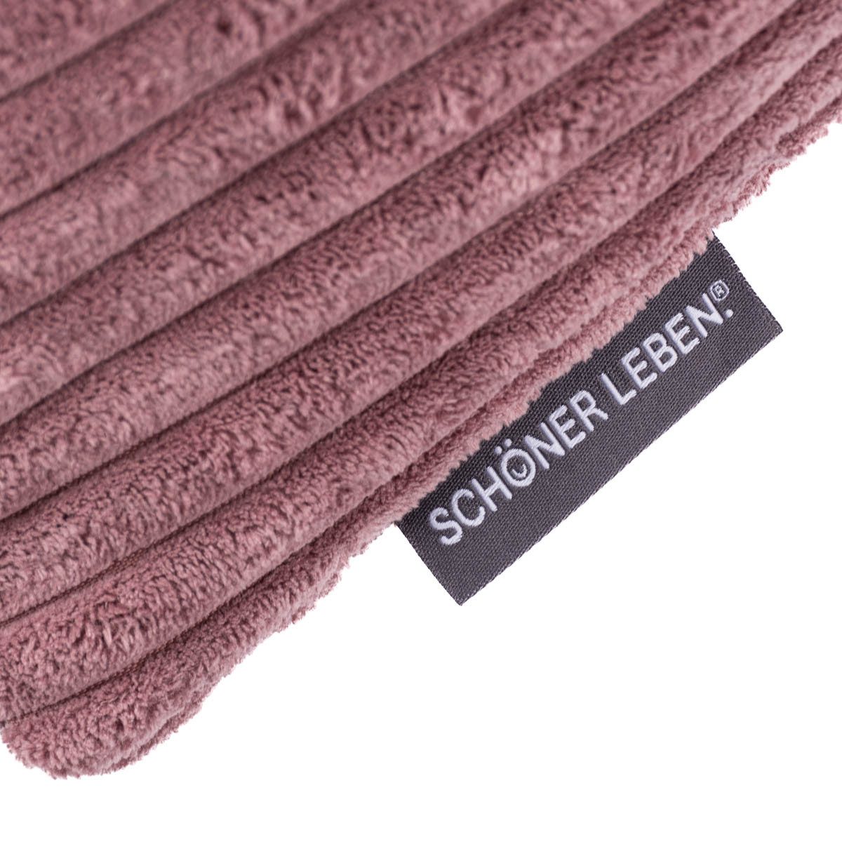 SCHÖNER LEBEN. Fellkissen Kissenhülle Breitcord Baby Rib mauve div. Größen von SCHÖNER LEBEN.