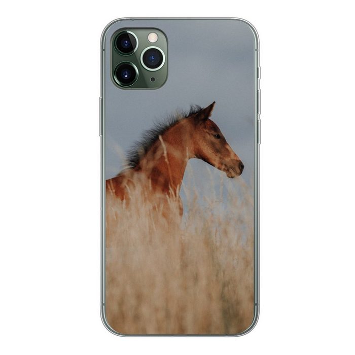 MuchoWow Handyhülle Pferd - Luft - Gras Handyhülle Apple iPhone 11 Pro Max Smartphone-Bumper Print Handy