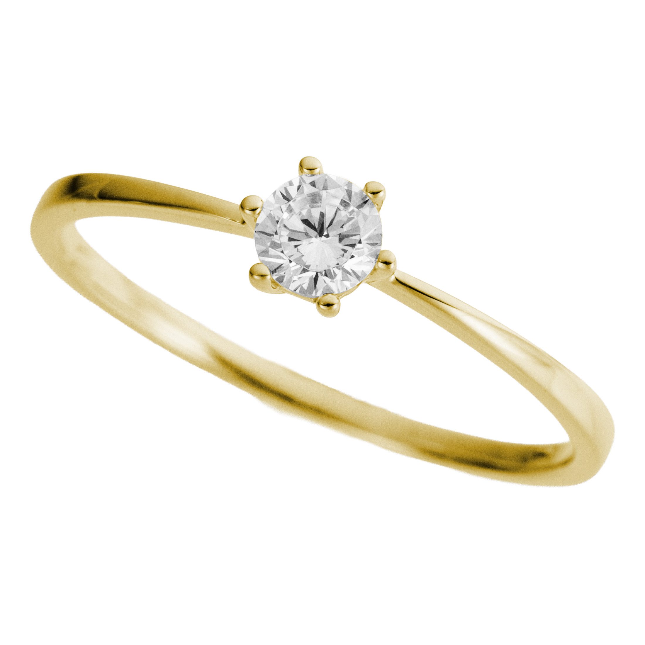 Firetti Goldring Schmuck Geschenk Gold 333 Vorsteckring Verlobung Solitär Lab Grown, mit Brillant