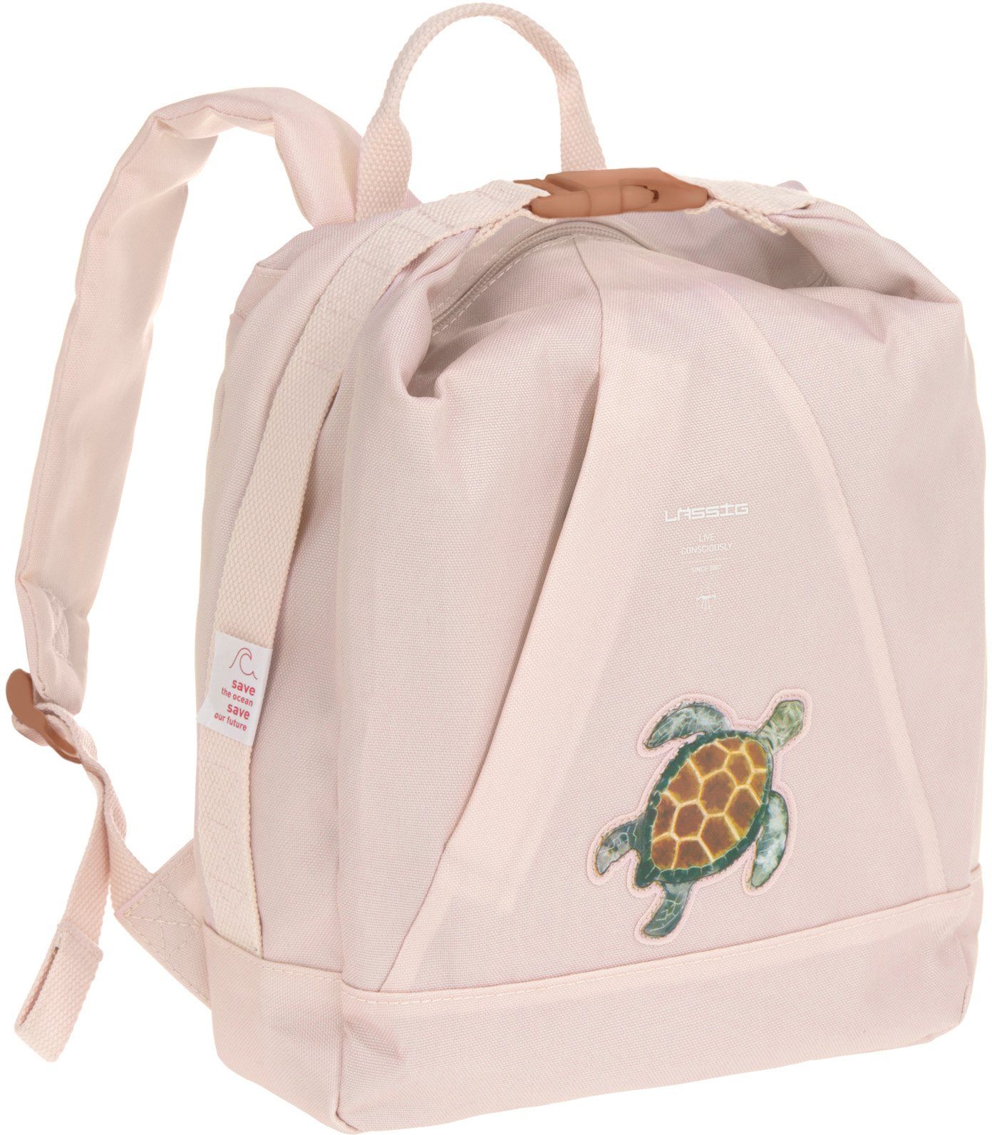 LÄSSIG Kinderrucksack »Ocean, apricot, Mini Backpack«, PETA-approved vegan;  aus recyceltem Material