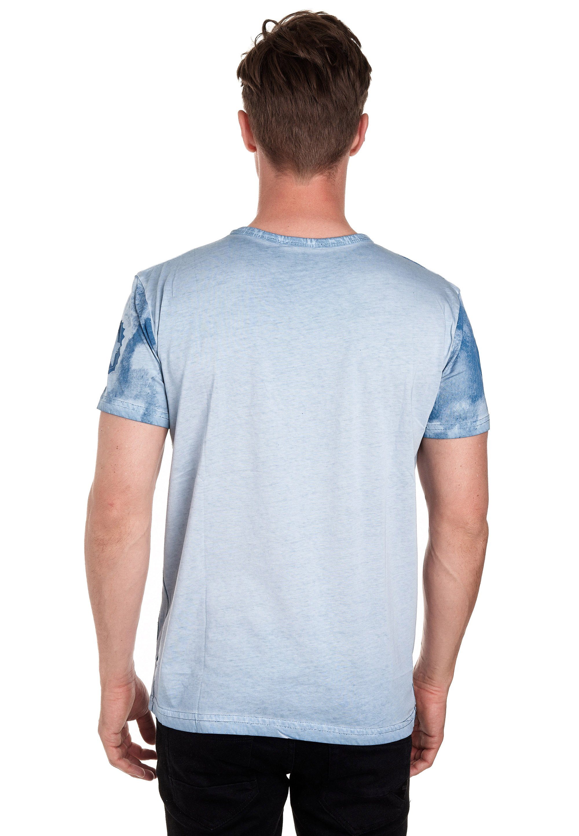 Rusty Neal T-Shirt in tollem Batik-Design