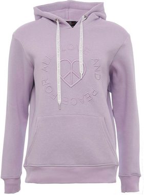 Zwillingsherz Kapuzensweatshirt Kordel mit Schriftzug