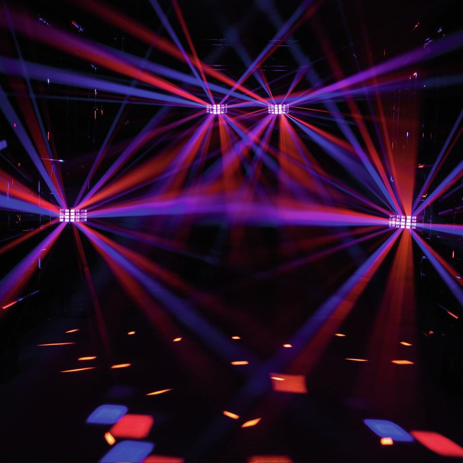 SATISFIRE Discolicht Power Derby - starker LED Lichteffekt - 8 Farben - IR Fernbedienung, mehrfarbig / bunt