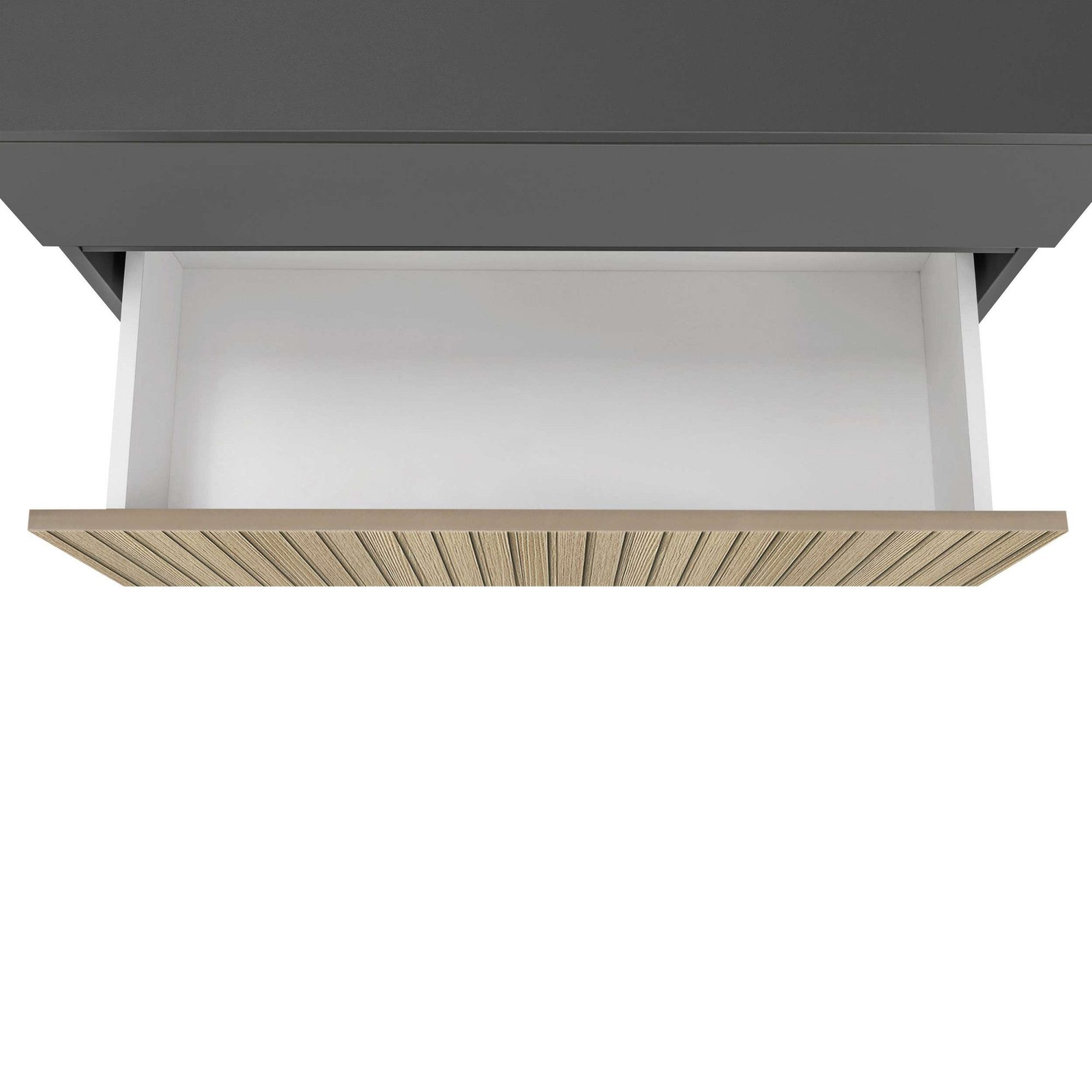 Home affaire Waschbeckenunterschrank Wisla Siphonausschnitt, Push-to-open-Funktion, Breite 80 cm, Höhe 55 cm