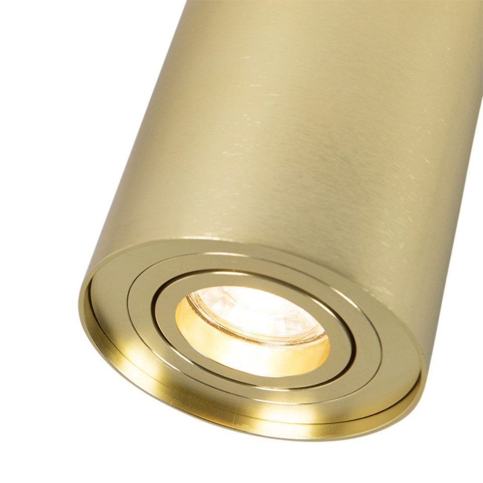 Qazqa LED Aufbaustrahler Rondoo up, ohne Leuchtmittel, GU10, Gold, Modern, günstig online kaufen