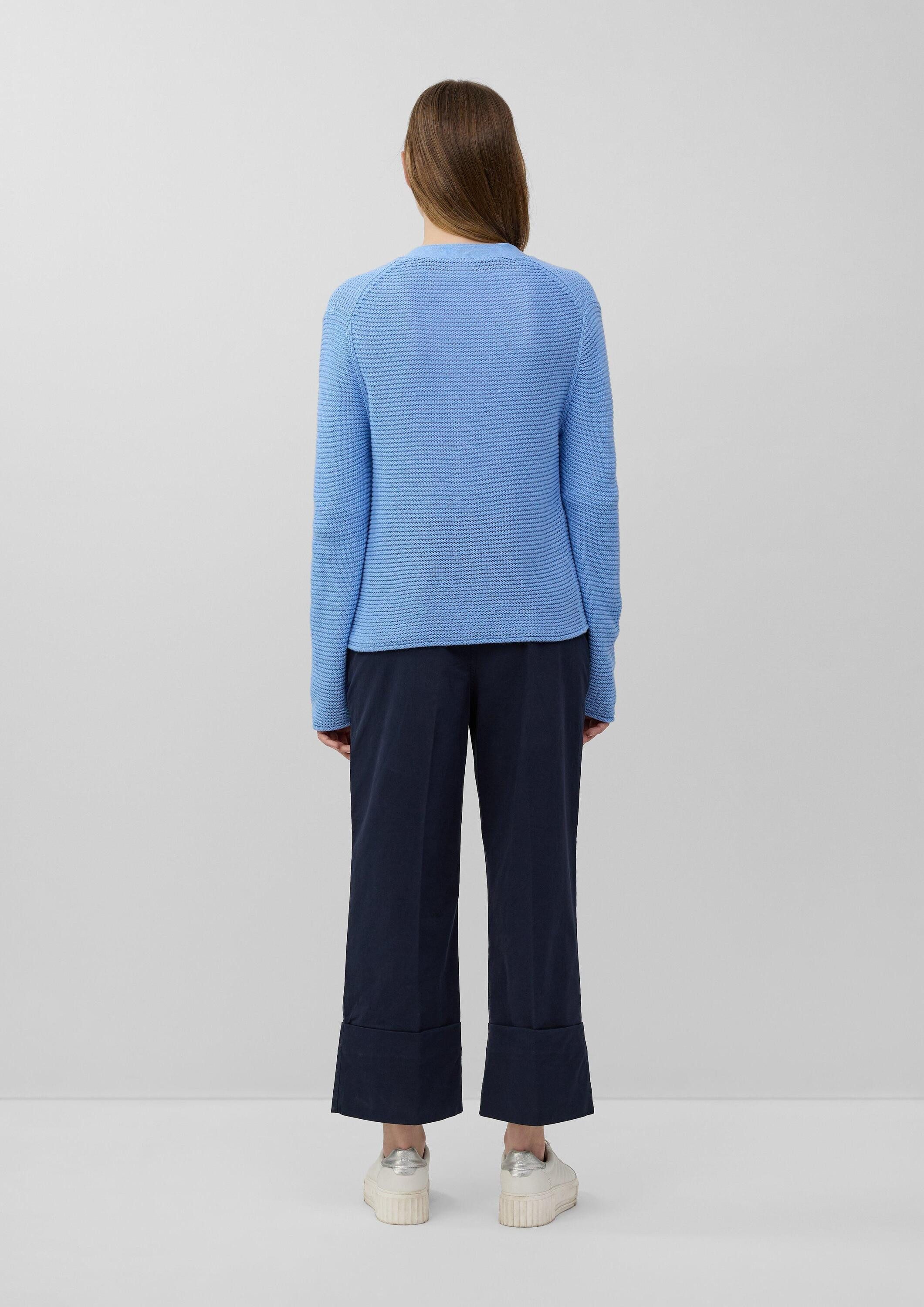 s.Oliver Cardigan Strickjacke Strickjacke in Ripp-Optik mit Knopfleiste