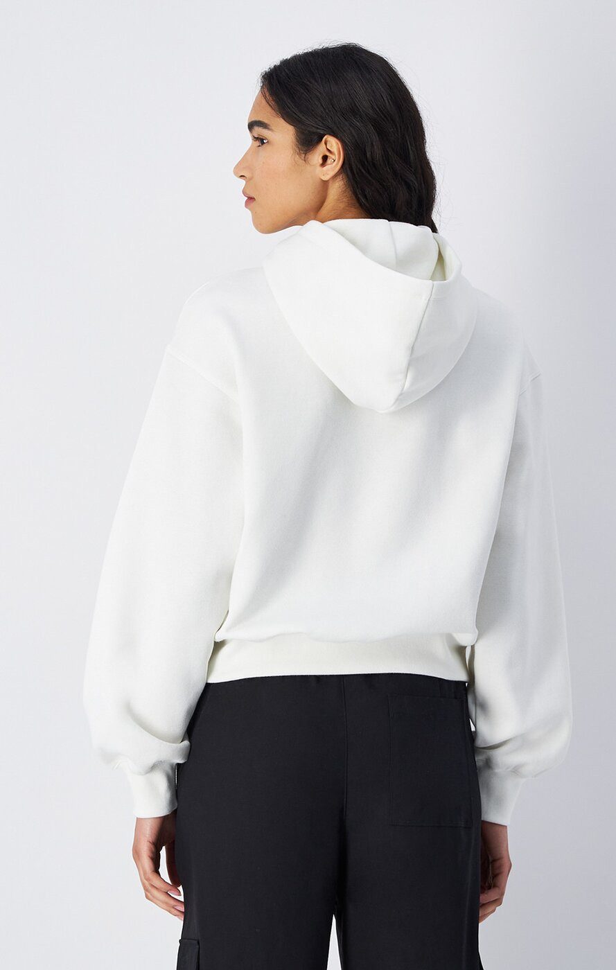 Champion Kapuzensweatshirt Damen Fleece-Hoodie mit Ton-in-Ton C-Logo - Wheat