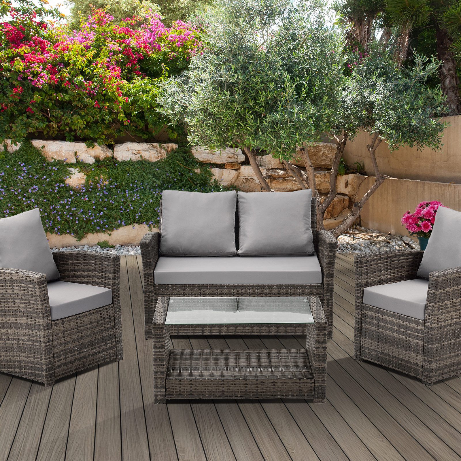 SVITA Loungeset ROMA, (Set, 4-tlg., Sitzlounge), günstig online kaufen