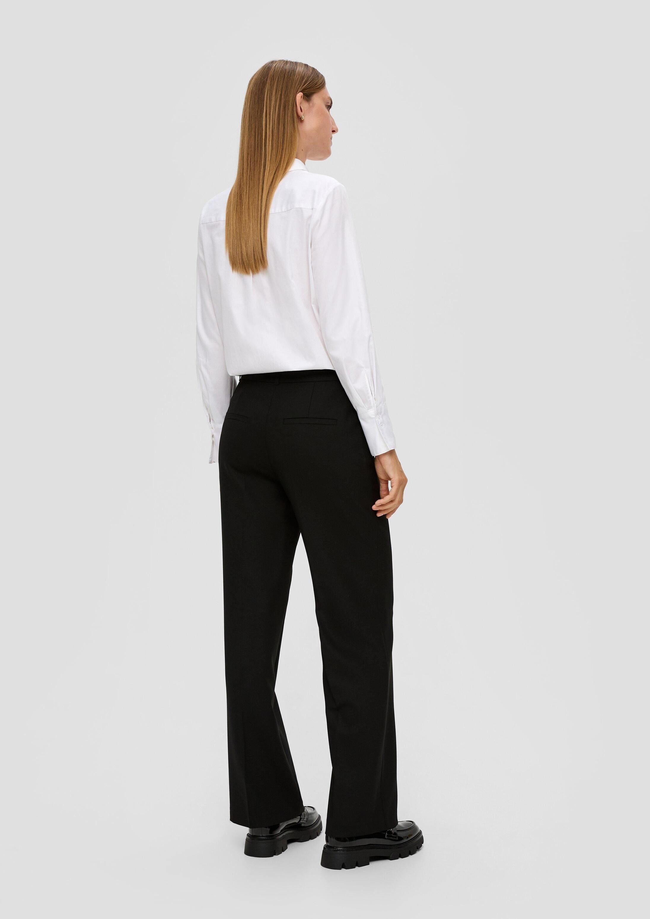 s.Oliver Chinos Hose Regular: Wide Leg Hose aus Viskosemix