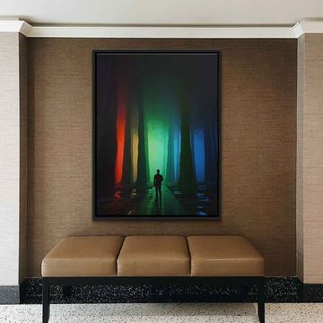 DOTCOMCANVAS® Leinwandbild RGB, Leinwandbild RGB KI AI generiert digitale Kunst Wandbild
