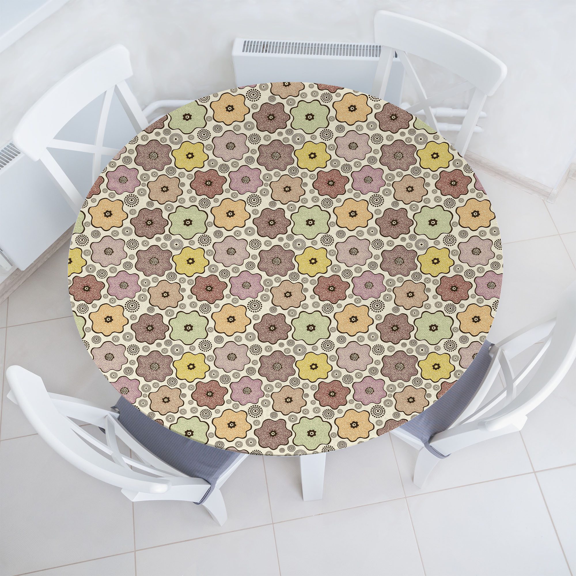 Tischdecke Rundum-elastische Stofftischdecke