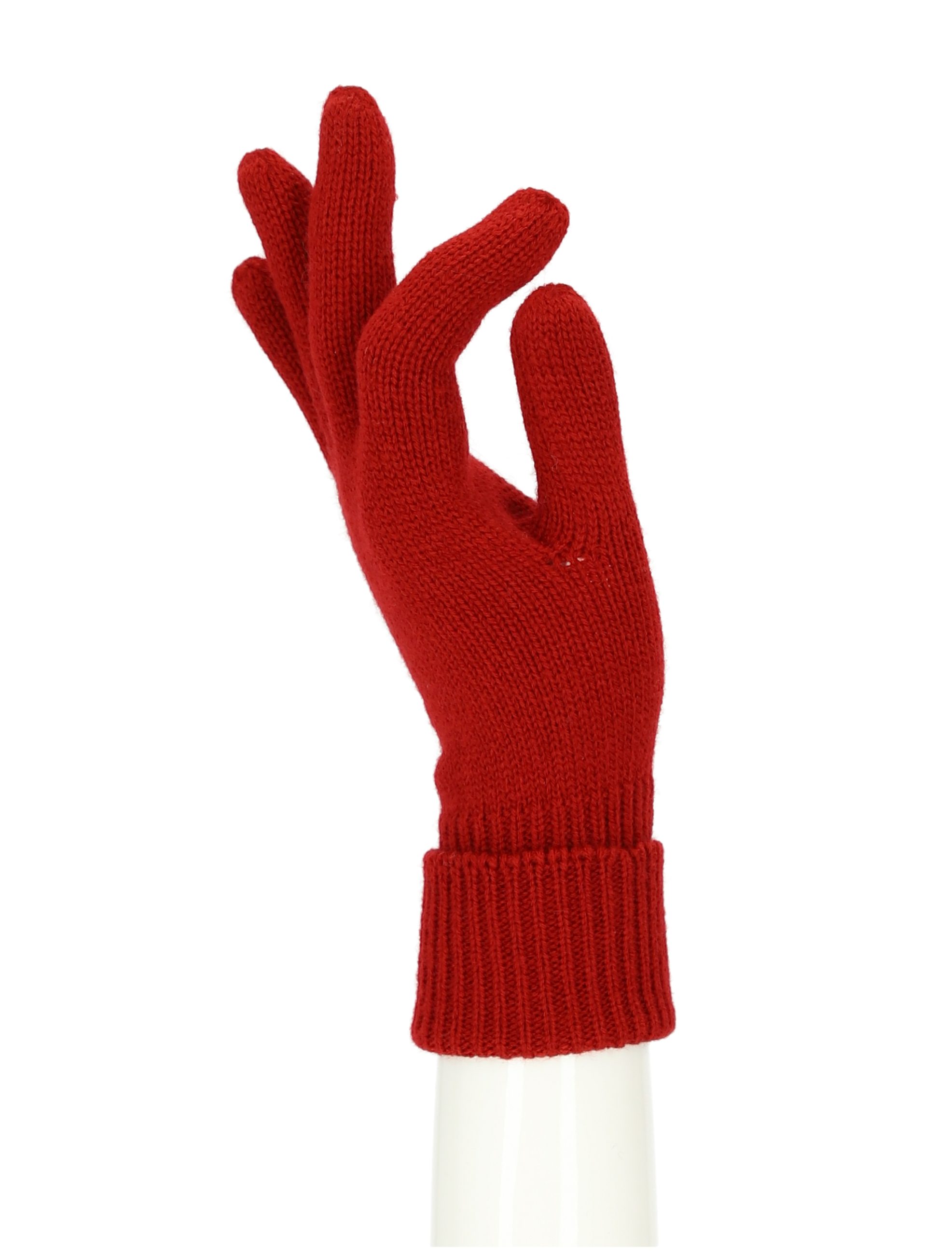 halsüberkopf Accessoires Strickhandschuhe Strickhandschuhe feingestrickte Handschuhe rot