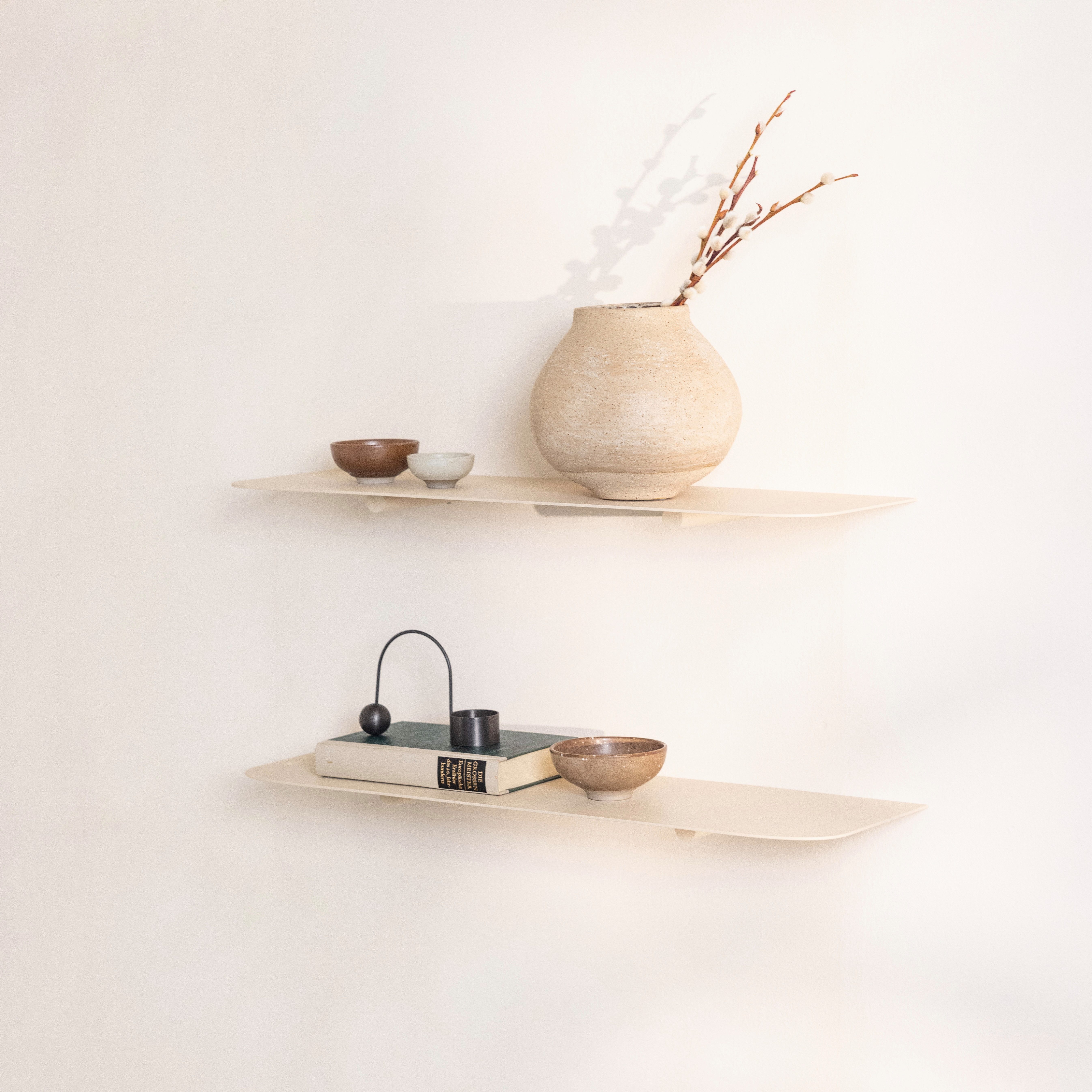 Metallbude Wandregal LENN L, schwebendes Design Regal aus Metall, minimalistisch, hochwertig