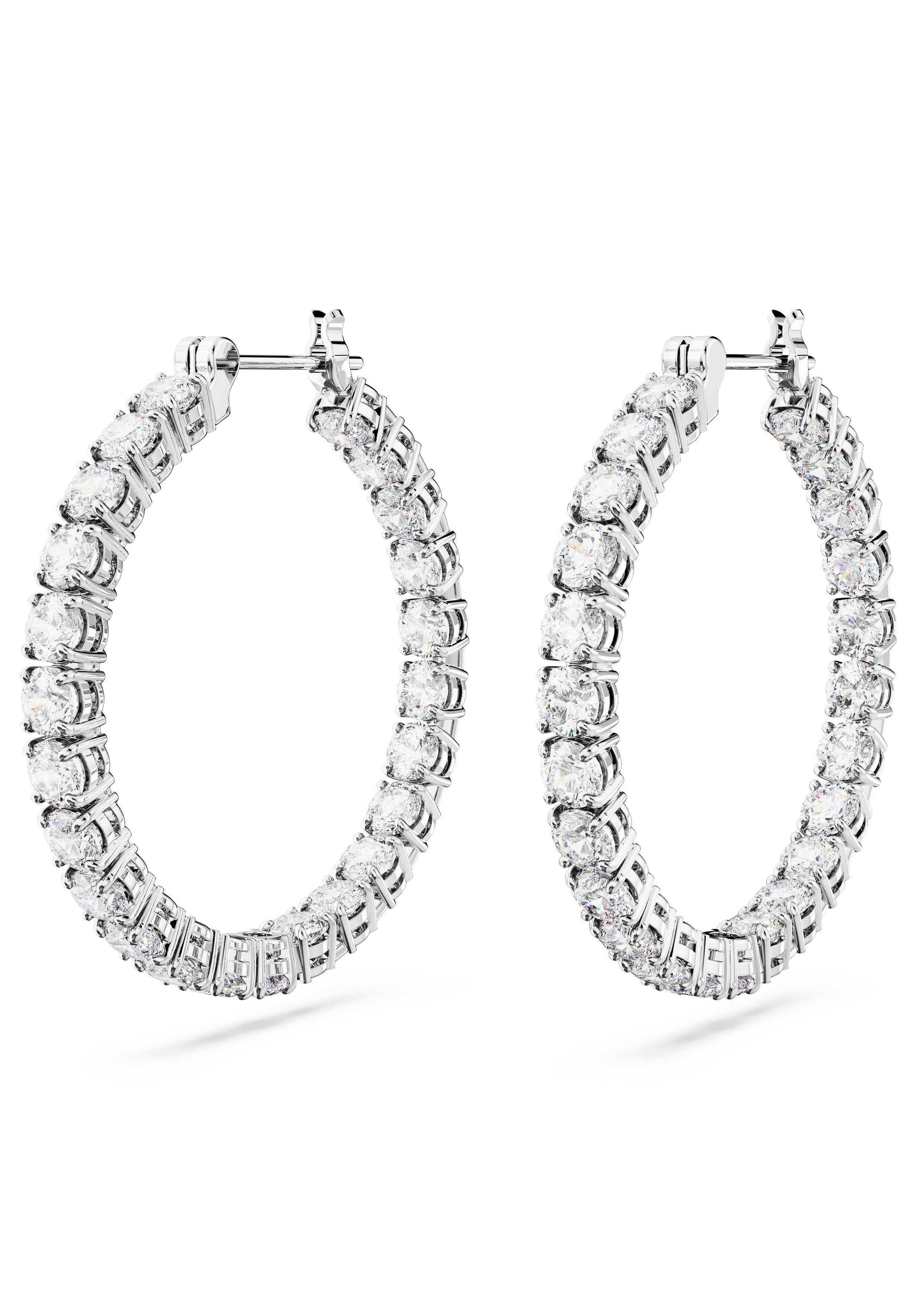 Swarovski Paar Creolen Matrix, mit Swarovski® Kristall