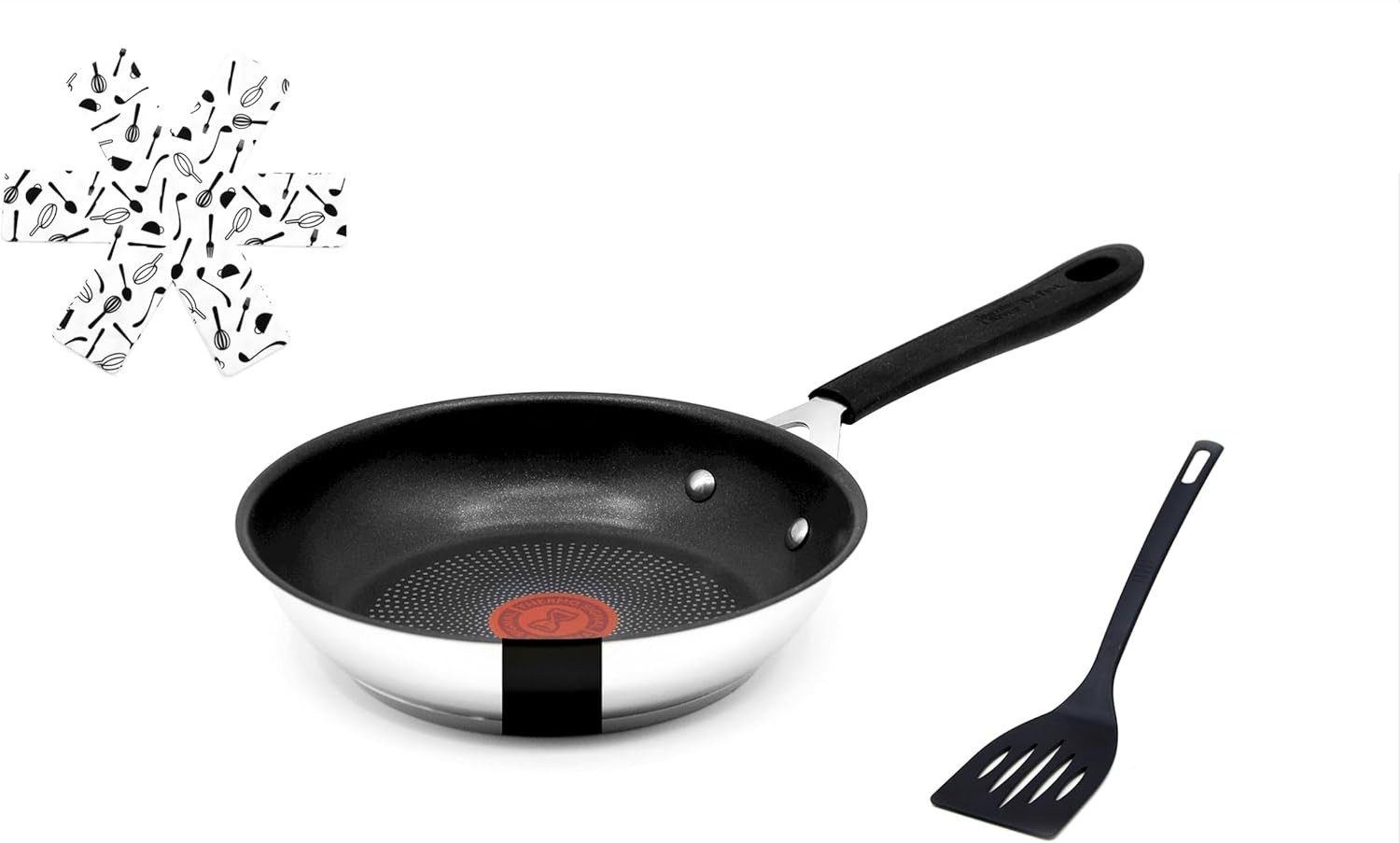 Tefal Bratpfanne Jamie Oliver E76 Bratpfanne 20cm, Edelstahl 18/10, Antihaftbeschichtet
