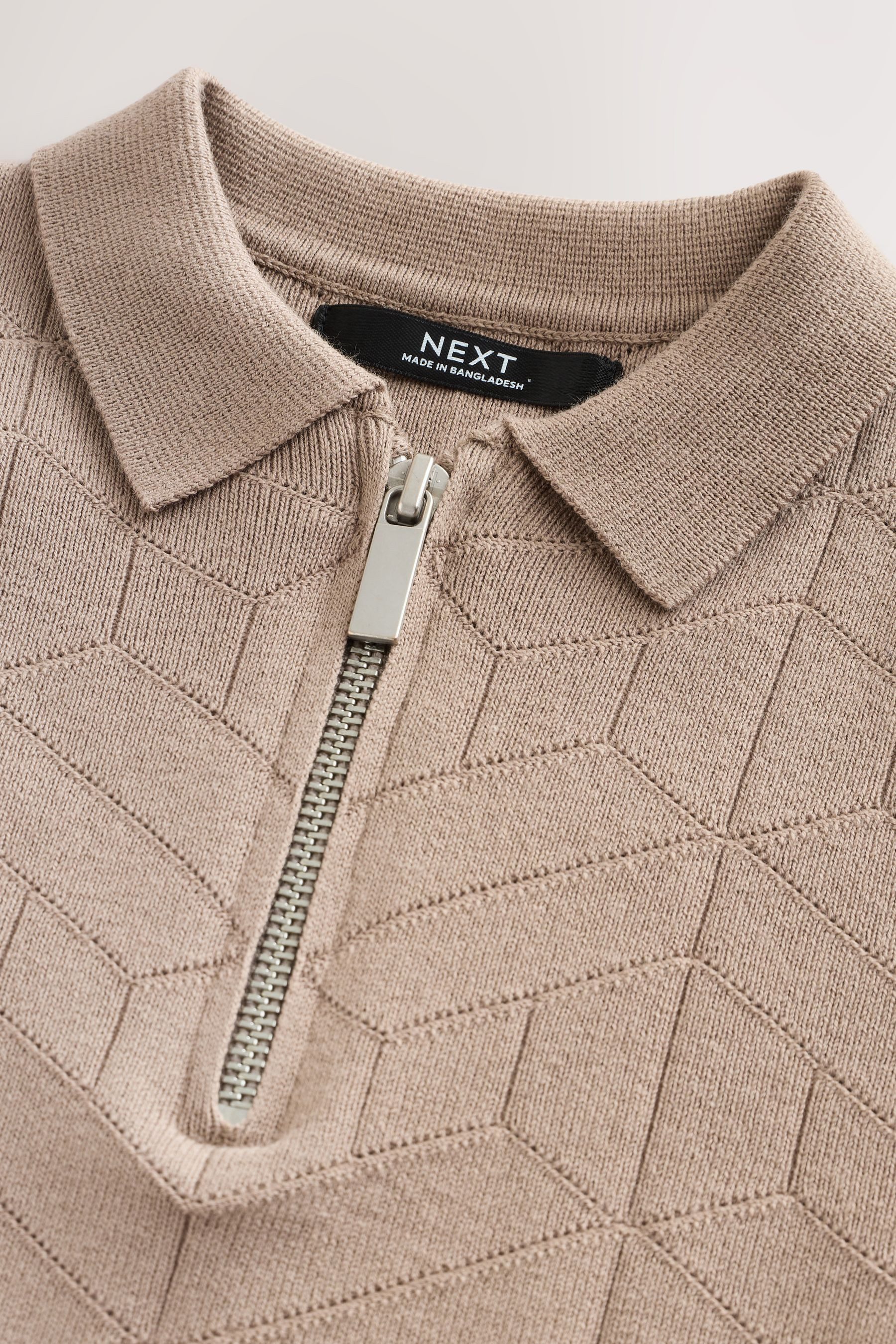 Next Polokragenpullover Strick-Poloshirt mit RV-Kragen (1-tlg)