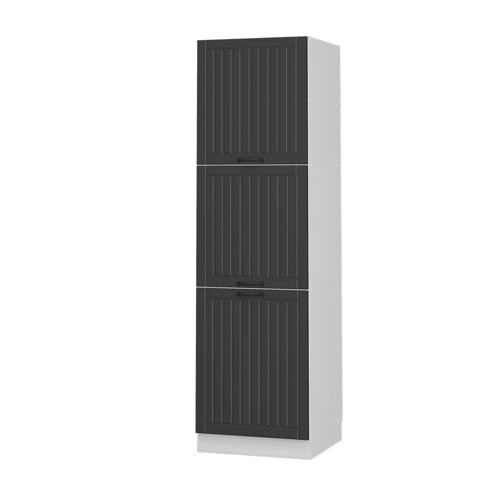 Vicco Hochschrank Fame-Line, Dunkelgrau/Weiß, 60 cm (1-St)