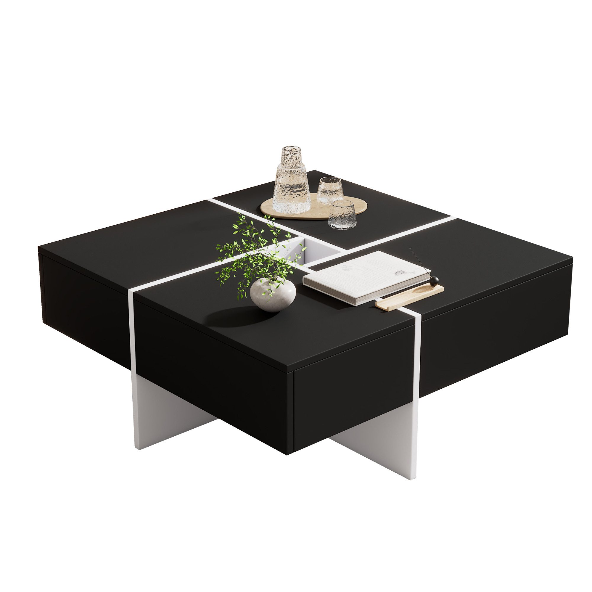 Merax Couchtisch mit Patchwork Design, Beistelltisch günstig online kaufen