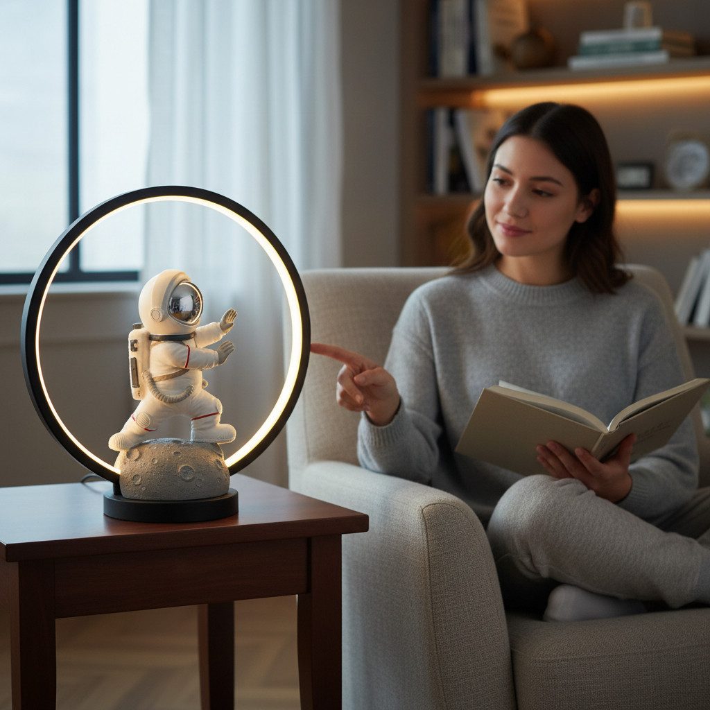 GILDE Tischleuchte Astronaut Karate 60113 – Designlampe mit LED, 33,5 cm, LED fest integriert – Bild 5 von 5