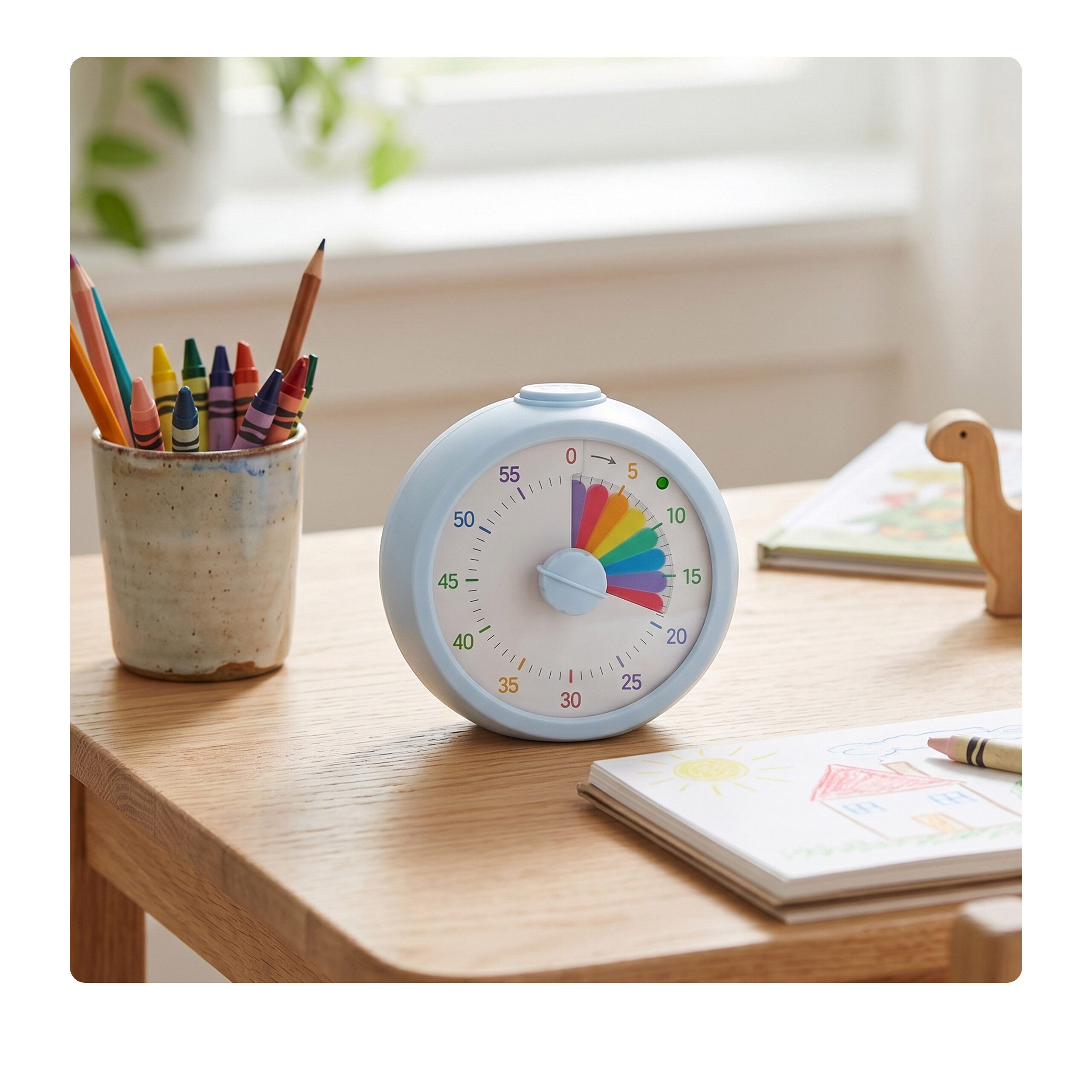 relaxdays Küchentimer Visueller Timer Regenbogen blau