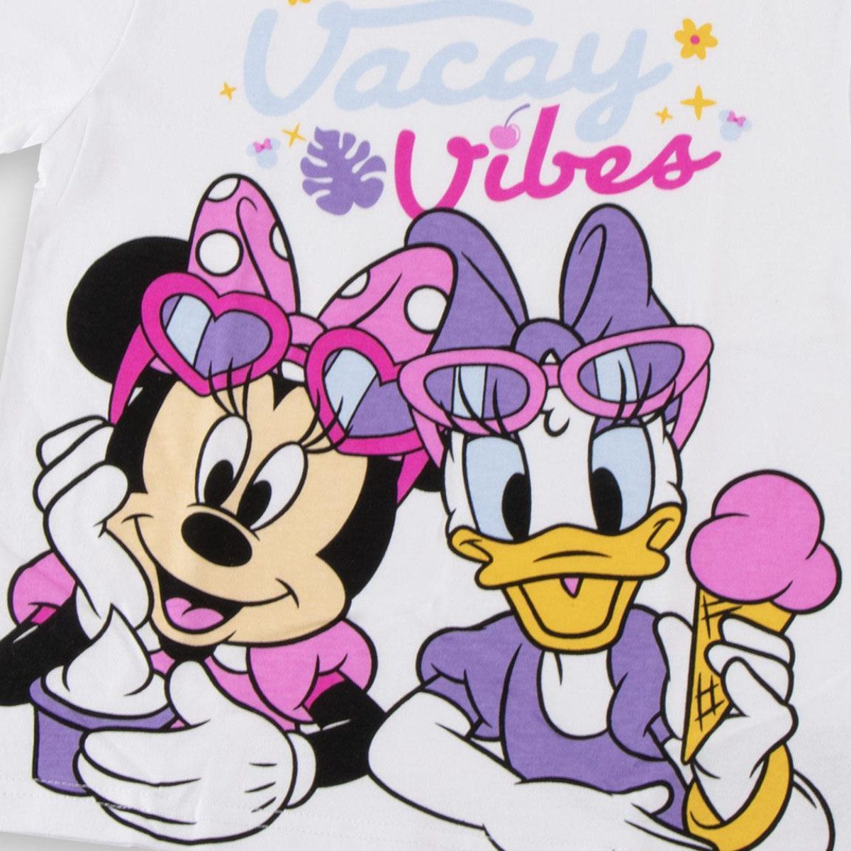 Disney Minnie Mouse T-Shirt - Kurzarmshirt Kinder Baumwollshirt Freizeit Sommer Kleidung (1-tlg)