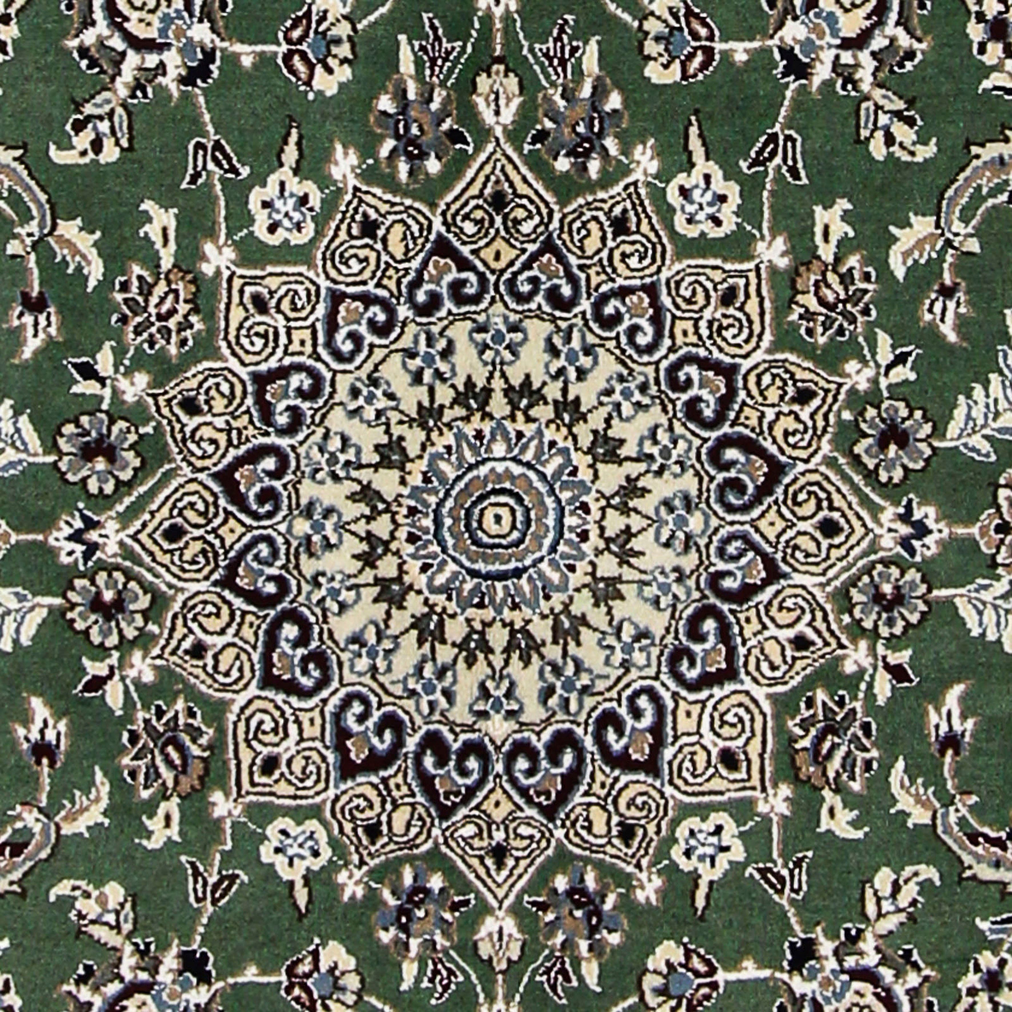 mm, 10 Perser Nain Wohnzimmer, Handgeknüpft, dunkelgrün, - - Zertifikat Royal mit Einzelstück Orientteppich 185 - x - Höhe: rechteckig, cm morgenland, 118