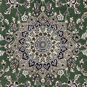 Orientteppich Perser - Nain - Royal - 185 x 118 cm - dunkelgrün, morgenland, rechteckig, Höhe: 10 mm, Wohnzimmer, Handgeknüpft, Einzelstück mit Zertifikat