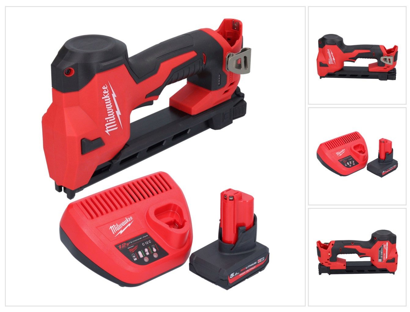 Milwaukee Nagler Milwaukee M12 BCST-501 Akku Tacker 12 V 19 x 25,4 mm + 1x Akku 5,0 Ah