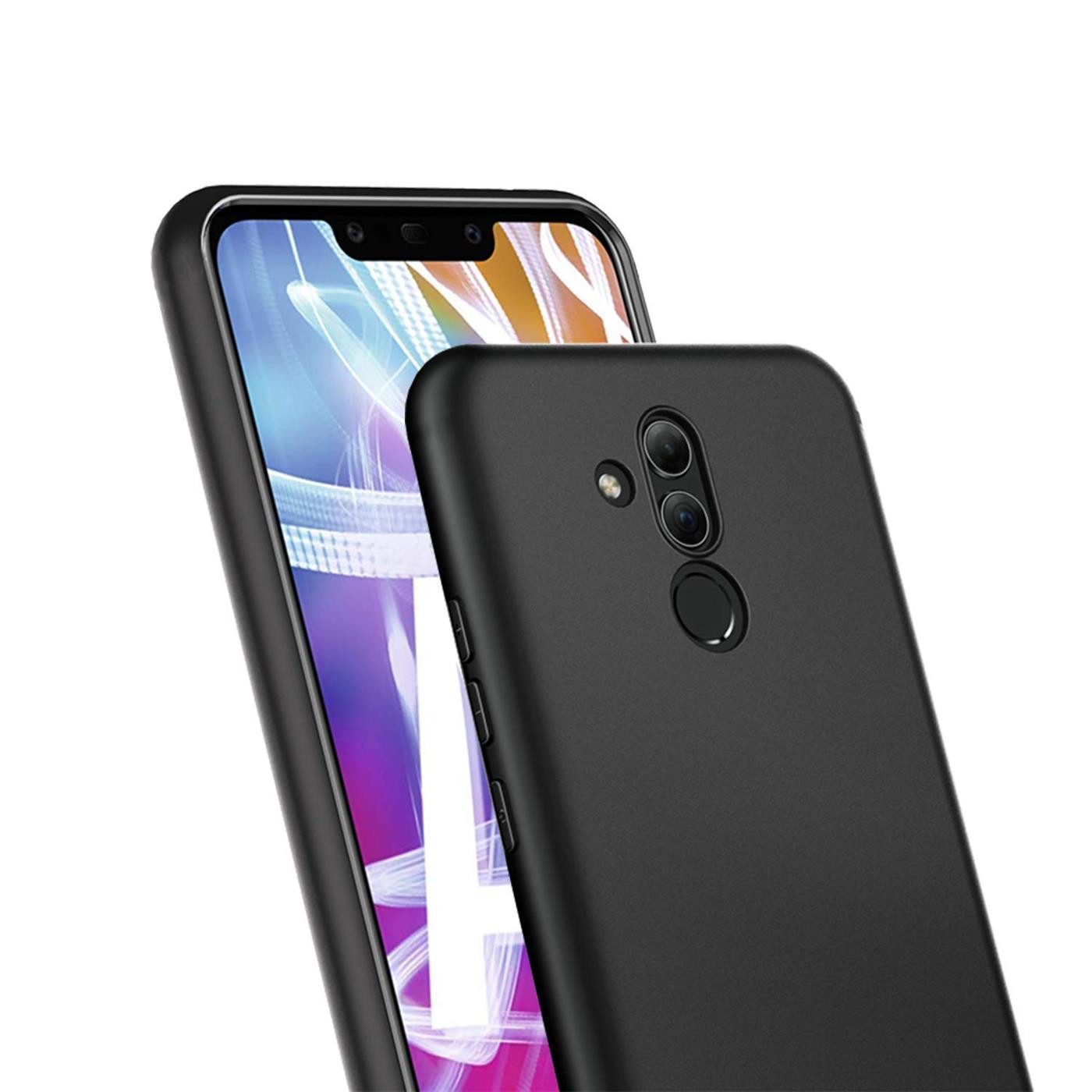 CoolGadget Handyhülle Black Series Handy Hülle für Huawei Mate 20 Lite 6,3 Zoll, Edle Silikon Schlicht Schutzhülle für Huawei Mate 20 Lite Hülle