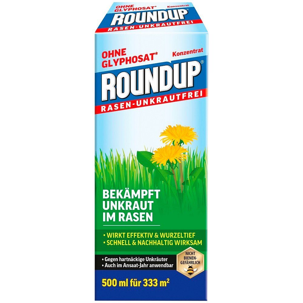 ROUNDUP Unkrautbekämpfungsmittel Roundup Rasen Unkrautfrei Konzentrat 500 ml