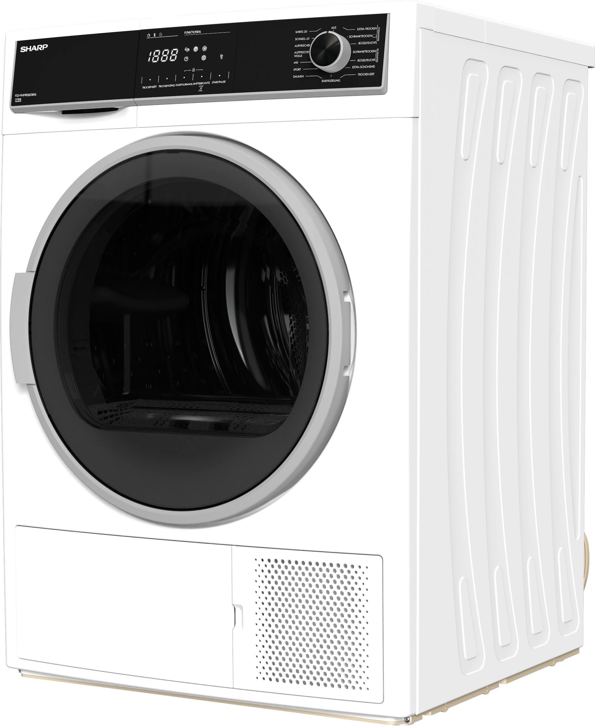 Sharp Warmepumpentrockner Kd Hhh8s8gw3 De 8 Kg