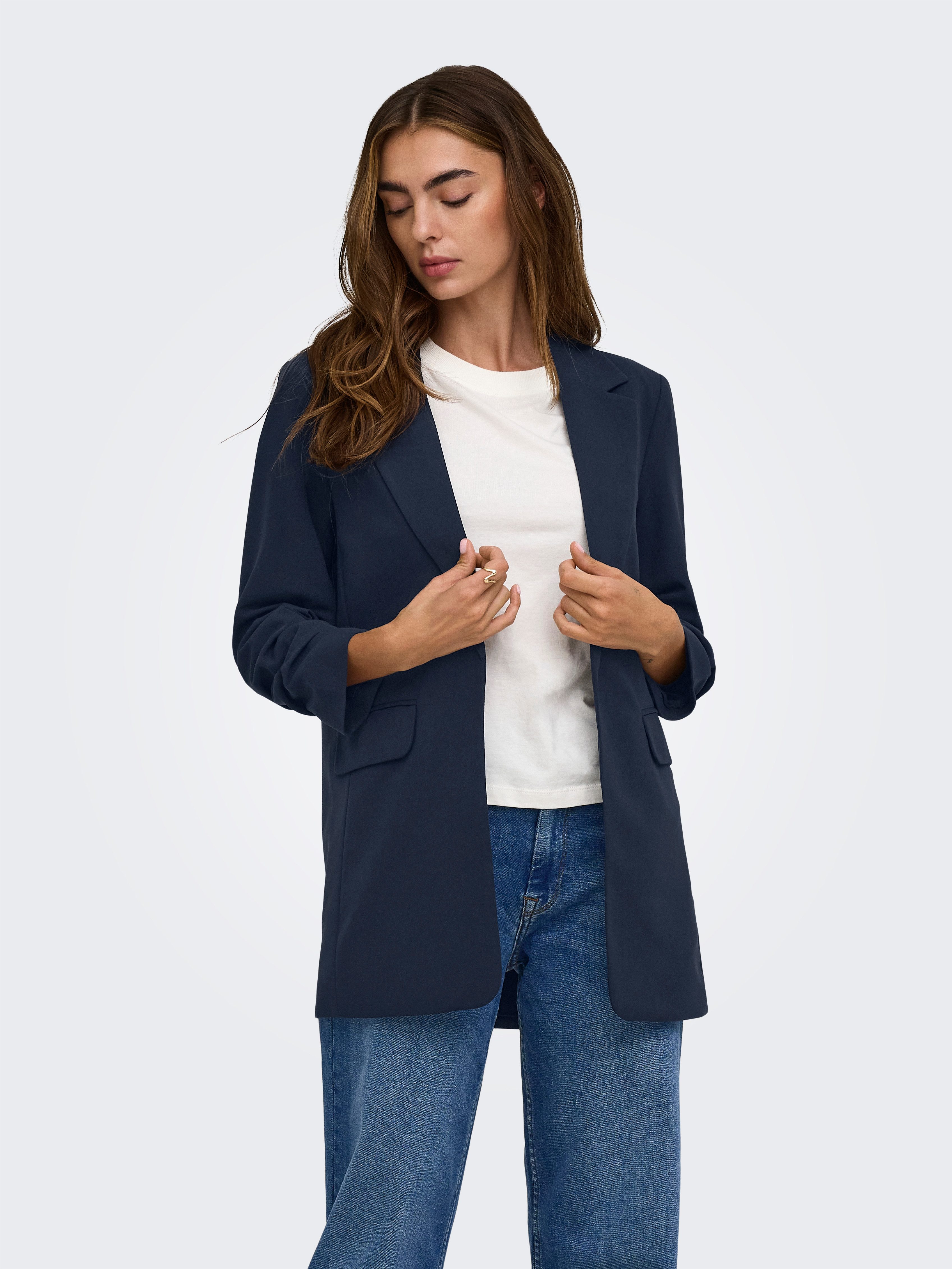 ONLY Longblazer ONLKALINA 3/4 OPEN BLAZER CC TLR Materialmix, loose fit – Bild 2 von 5