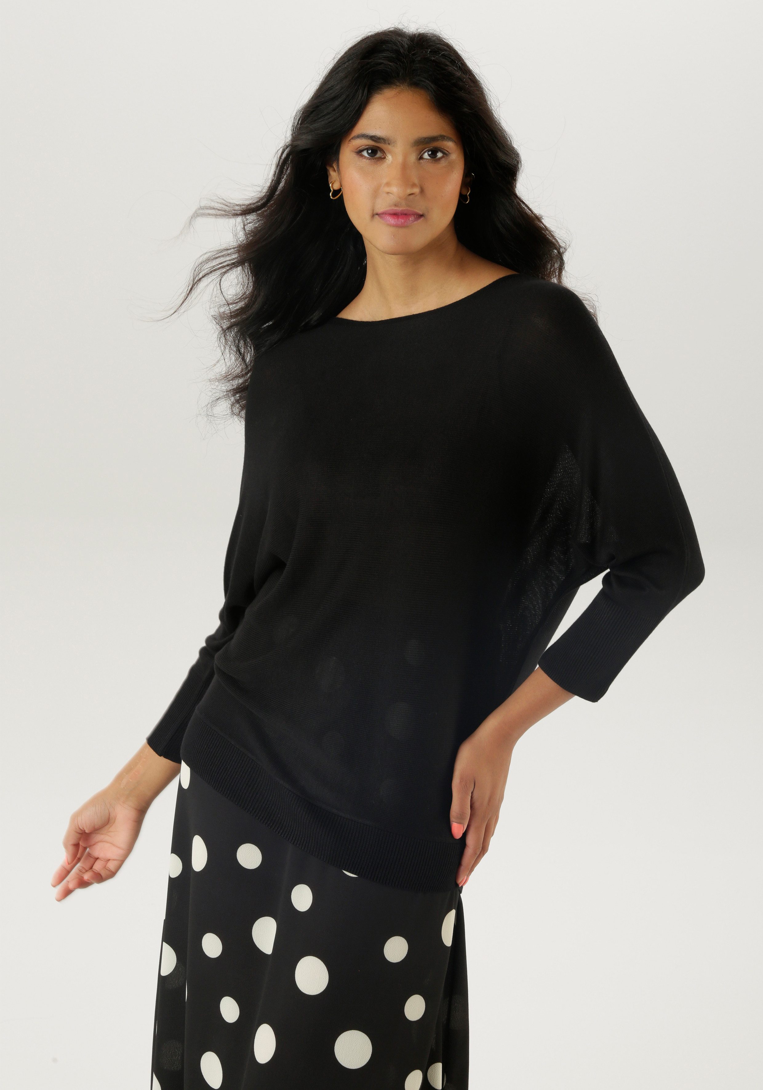 Aniston SELECTED Strickpullover, mit U-Boot-Ausschnitt günstig online kaufen