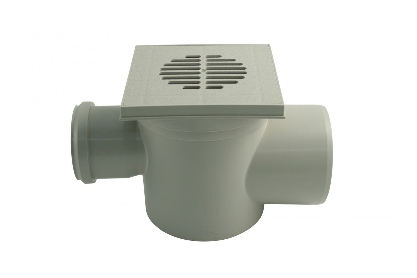 Marley Deutschland GmbH Haus- und Hofablauf DN110 Kellerablauf 150x150mm mit drehbarem Aufsatz und Zulauf DN75, Art. 067735 inkl. Geruchsverschluss