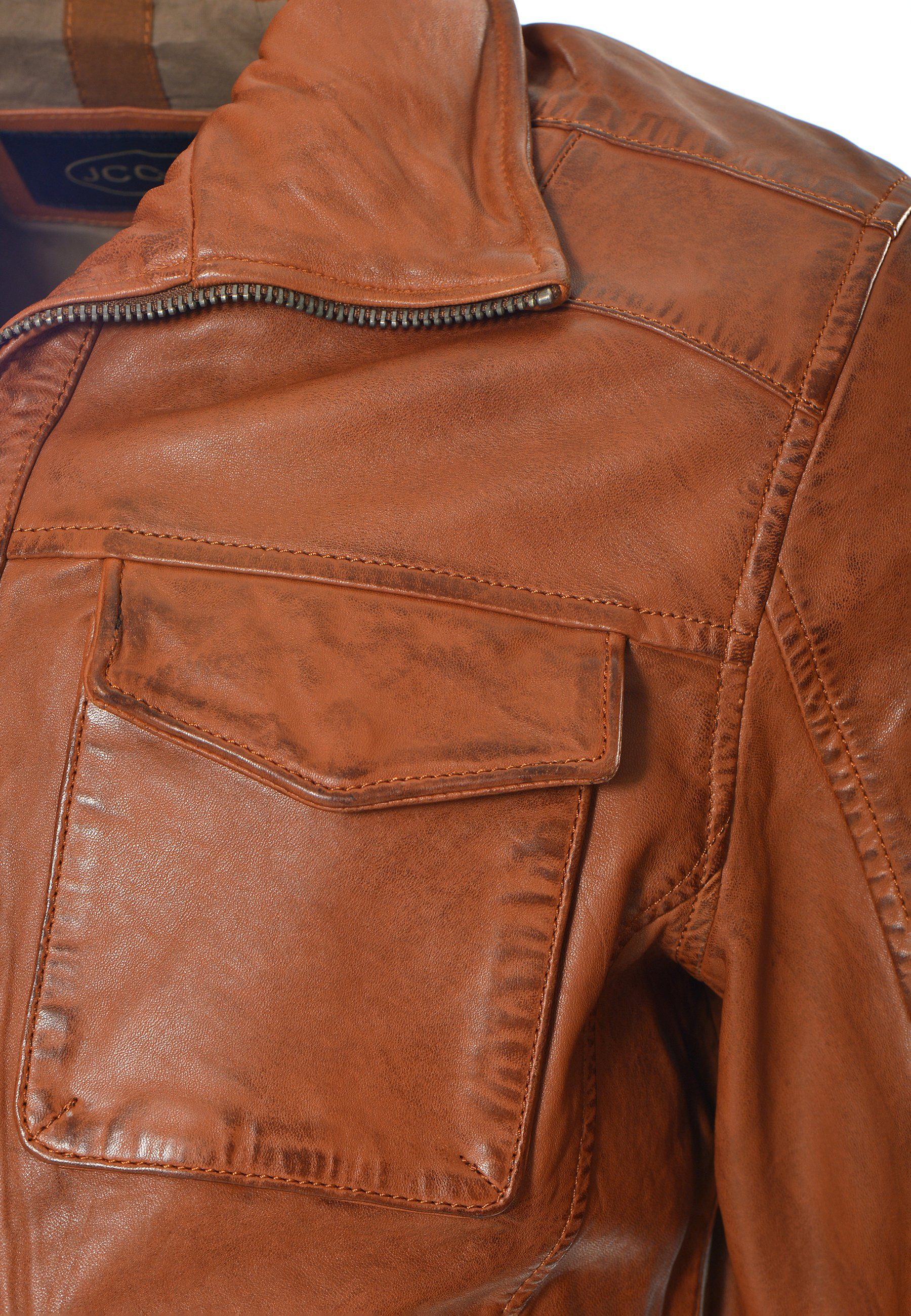 3102101BI cognac Bikerjacke JCC