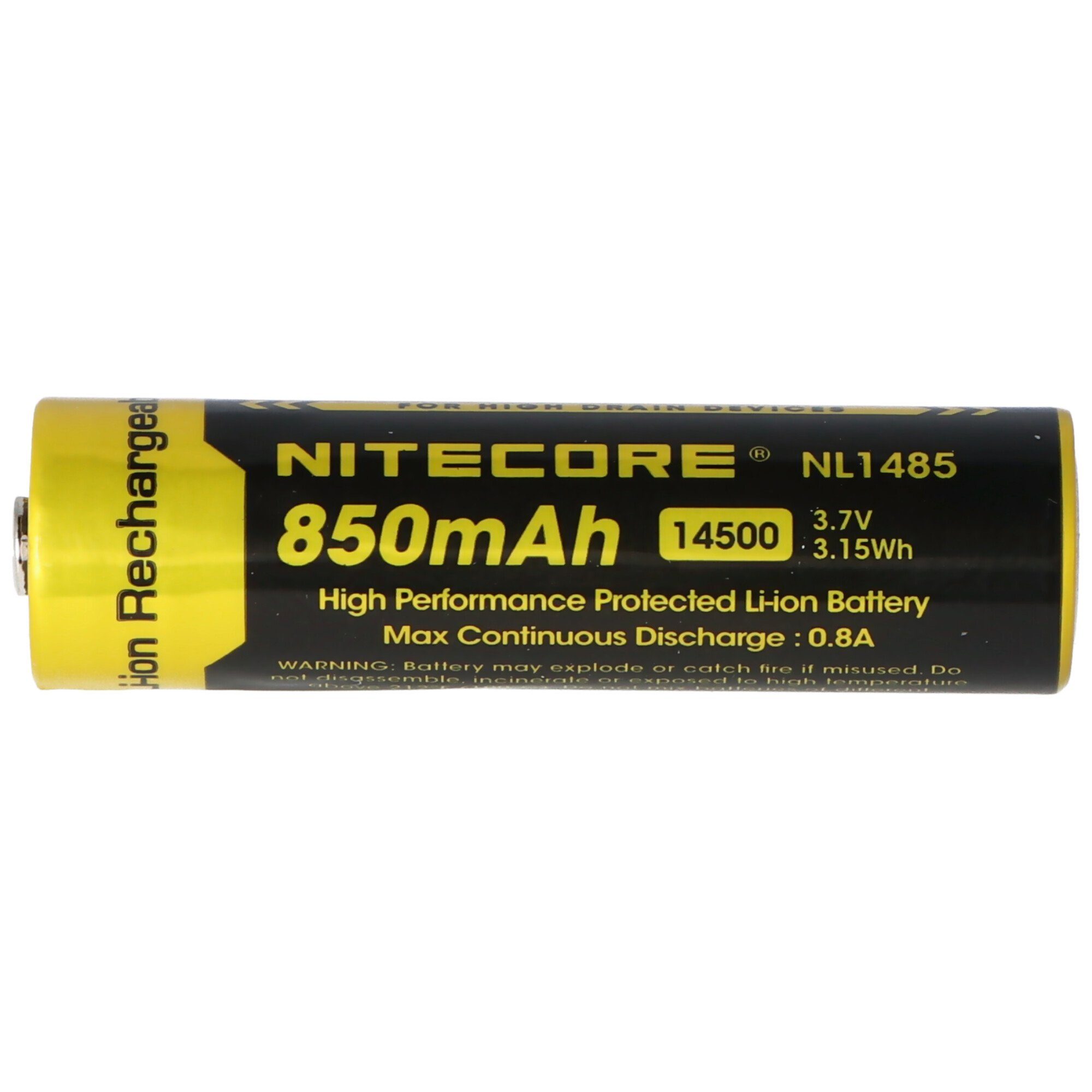 Nitecore NiteCore Li-Ion mAh Akku LED 14500 NL147 Taschenlampen Akku V) 750 für (3,7