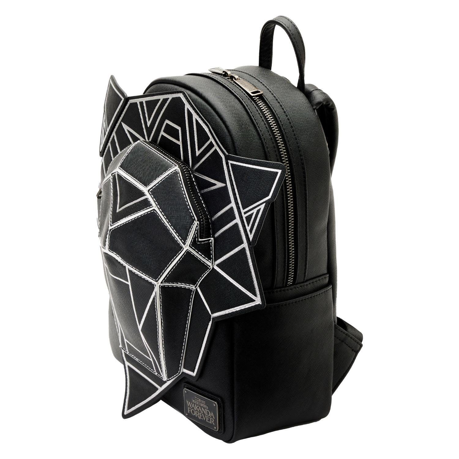 Loungefly Minirucksack Marvel by Loungefly Rucksack Black Panther Wakanda Forever (1-tlg), hochwertig und detailliert