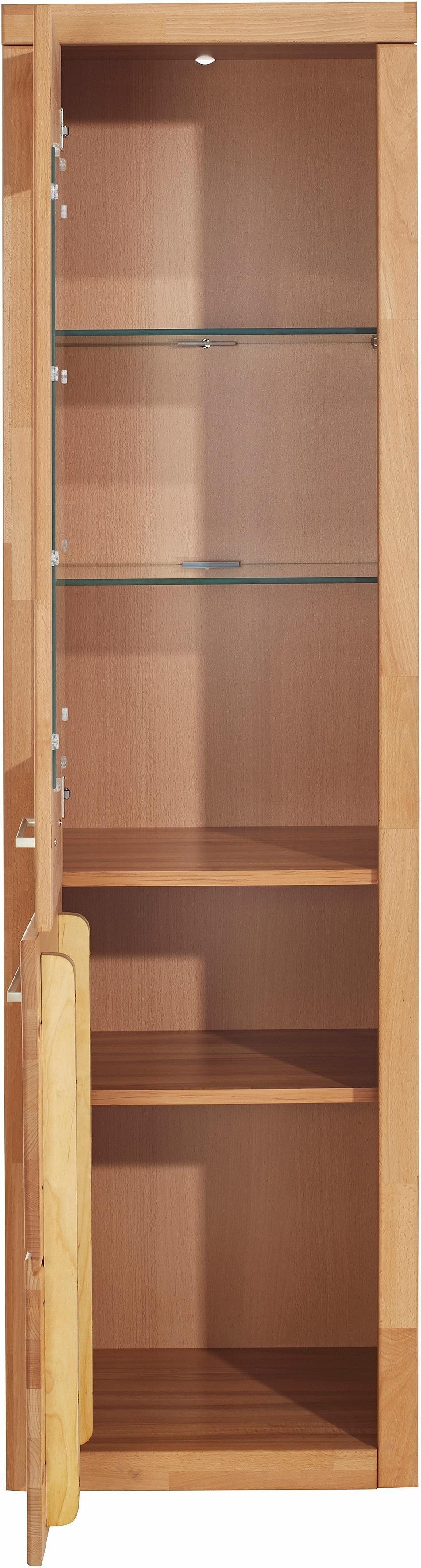 OTTO home Vitrine LOGO B/T/H: 50/42/180cm, 5Fächer, 3 Einlegeboden verstellbar. Kopus&Leisten aus Massivholz, Korpus aus Melamin, Türanschlag L/R – Bild 4 von 5
