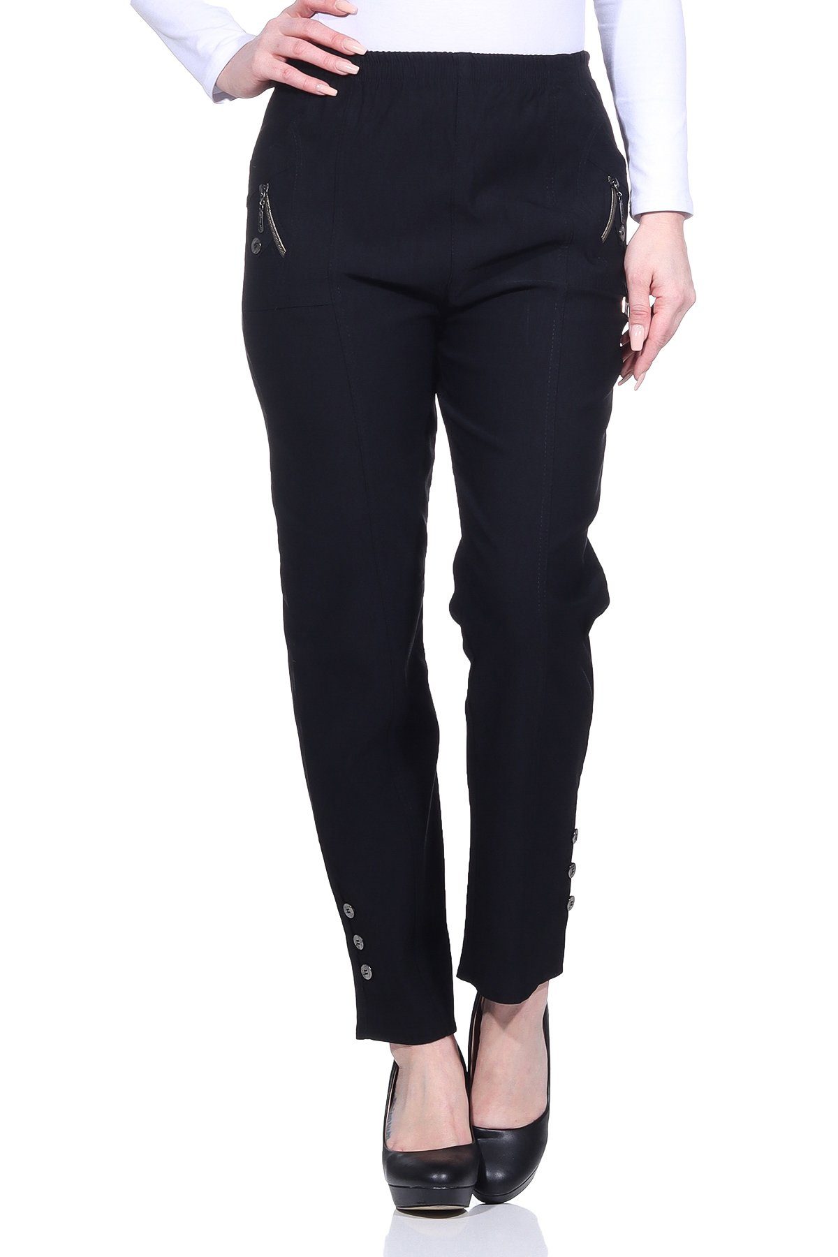 Cherry Berry Schlupfhose Damen Sommerhose luftig leichte Freizeithose mit Stretch