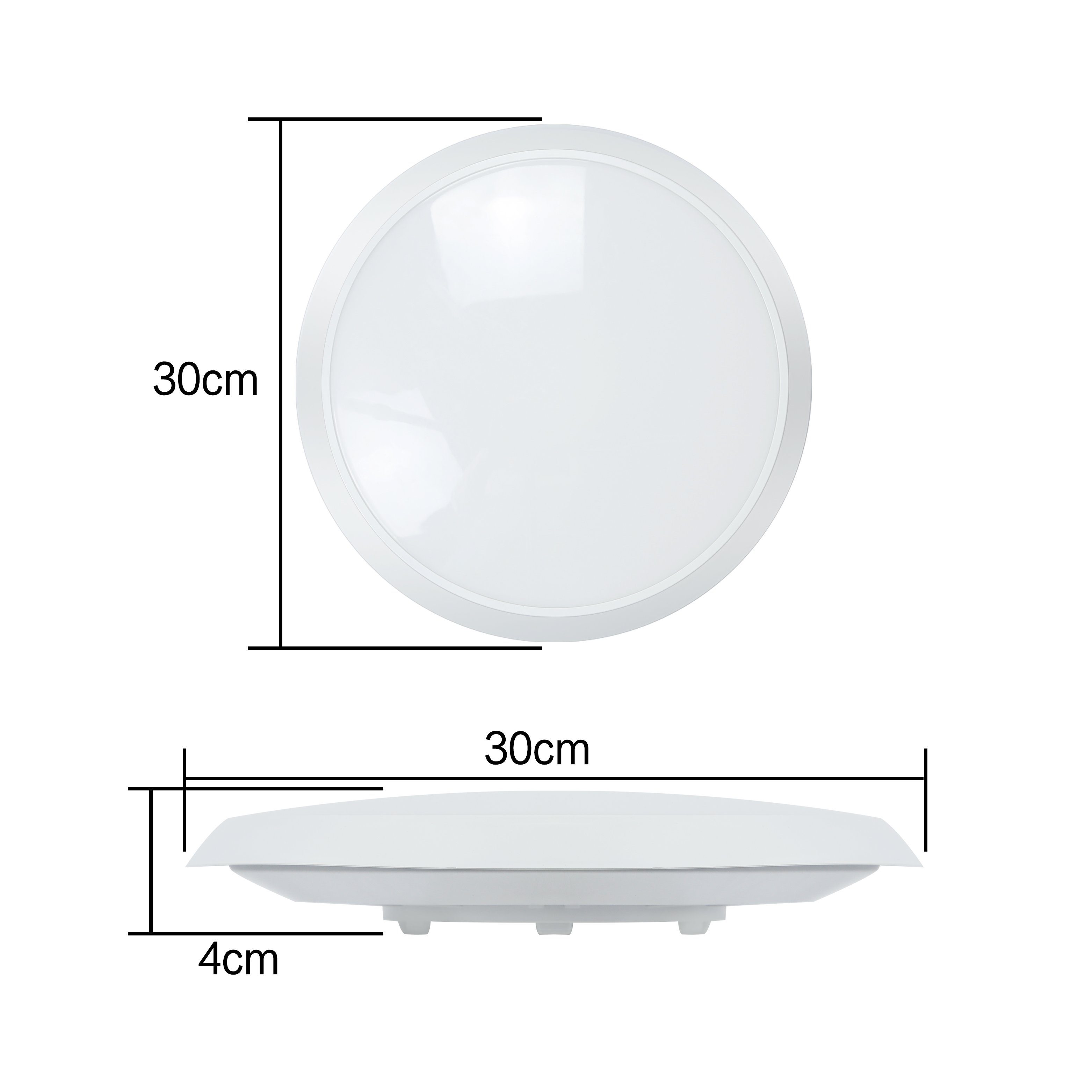 ZMH LED Deckenleuchte mit Bewegungsmelder Innen Deckenlampe I 15W Flurlampe 4000K, Neutralweiß, Spritzwassergeschützt Bewegunsmelder – Bild 4 von 5