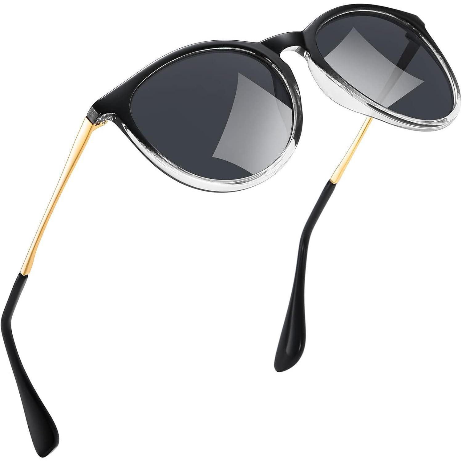 LuxusKollektion Retrosonnenbrille Sonnenbrille Damen/Herren Rund Retro UV400 Grau