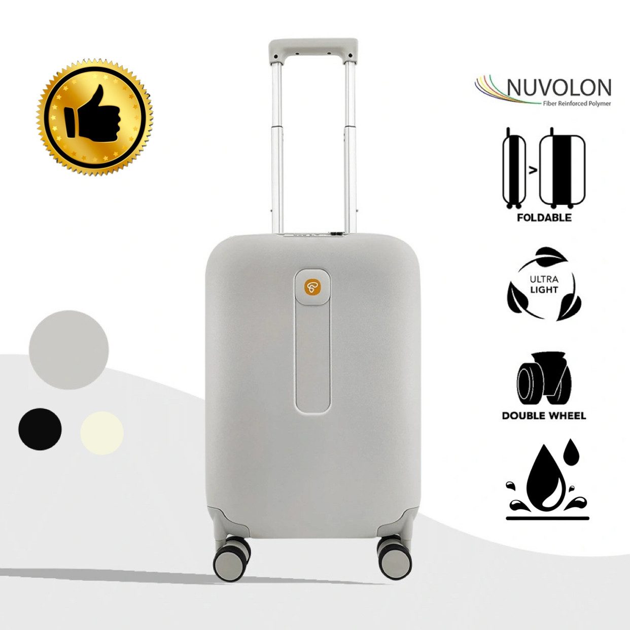 Hartschalen-Trolley Faltbarer Hartschalenkoffer aus PP mit Erweiterung/ Reisekoffer